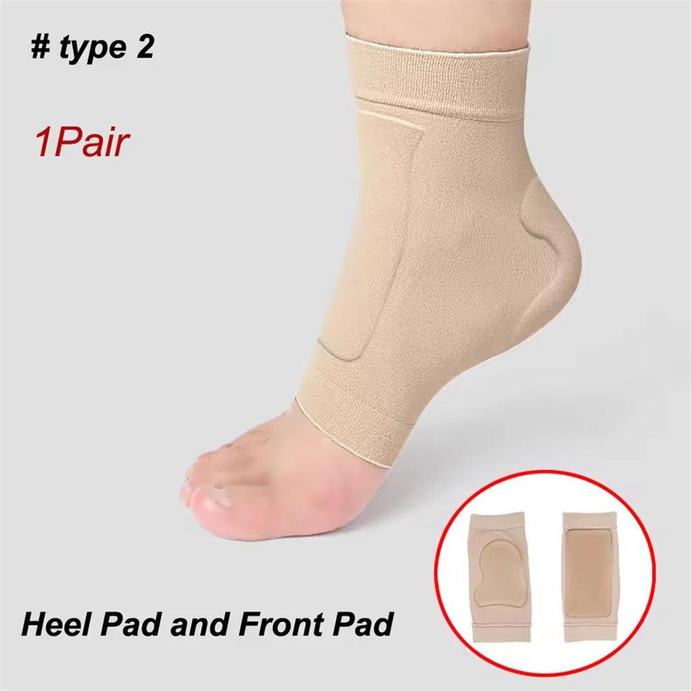 1 Pair Gel Pads Ice Skating Padded Protection Socks Malleolar Sleeves Protection of Front Foot Shin Achilles Tendon Heel  Socks