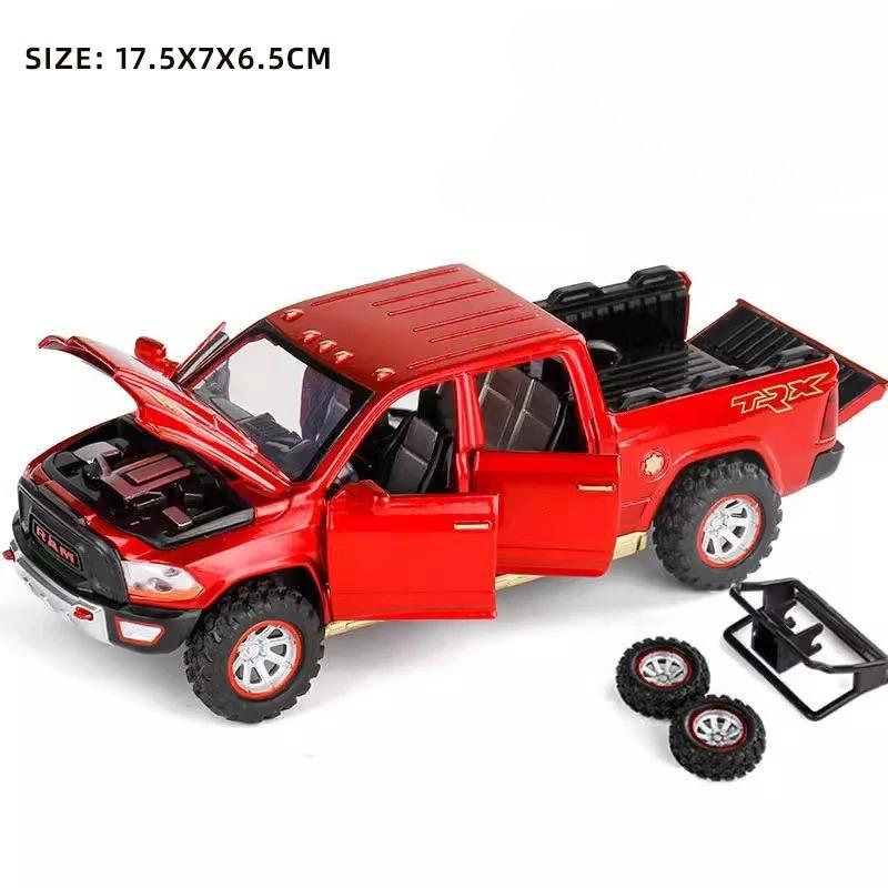 1:32 RAM Pickup Truck Alloy Model with Sound Light & Spring Back Action Kids' Toy for Adventurous Play