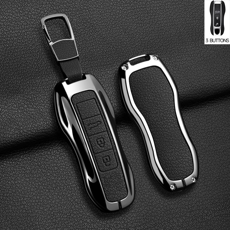 Zinc Alloy Car Key Case Cover Shell Fob For Porsche Panamera Spyder Carrera Macan Cayman Cayenne 911 970 981 991 Car Keychains