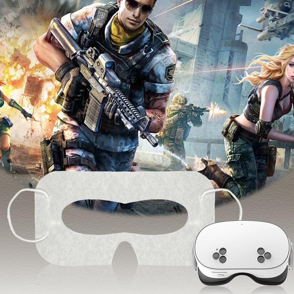 100 stk Engangs VR-maske Pustende VR-øyebeskyttere Svettskjold VR-svettemaske for Meta Quest 3S VR-hodesett Tilbehør
