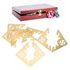 10pcs Hollow Antique Decorative Box Corner Retro Brass Wooden Box Corner Cover 5.5cm Brass Flat Corners Bracket