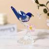 Crystal Magpie Statue Housewarming Gift Ornament Light HighEnd Glass Bird Figurine for Living