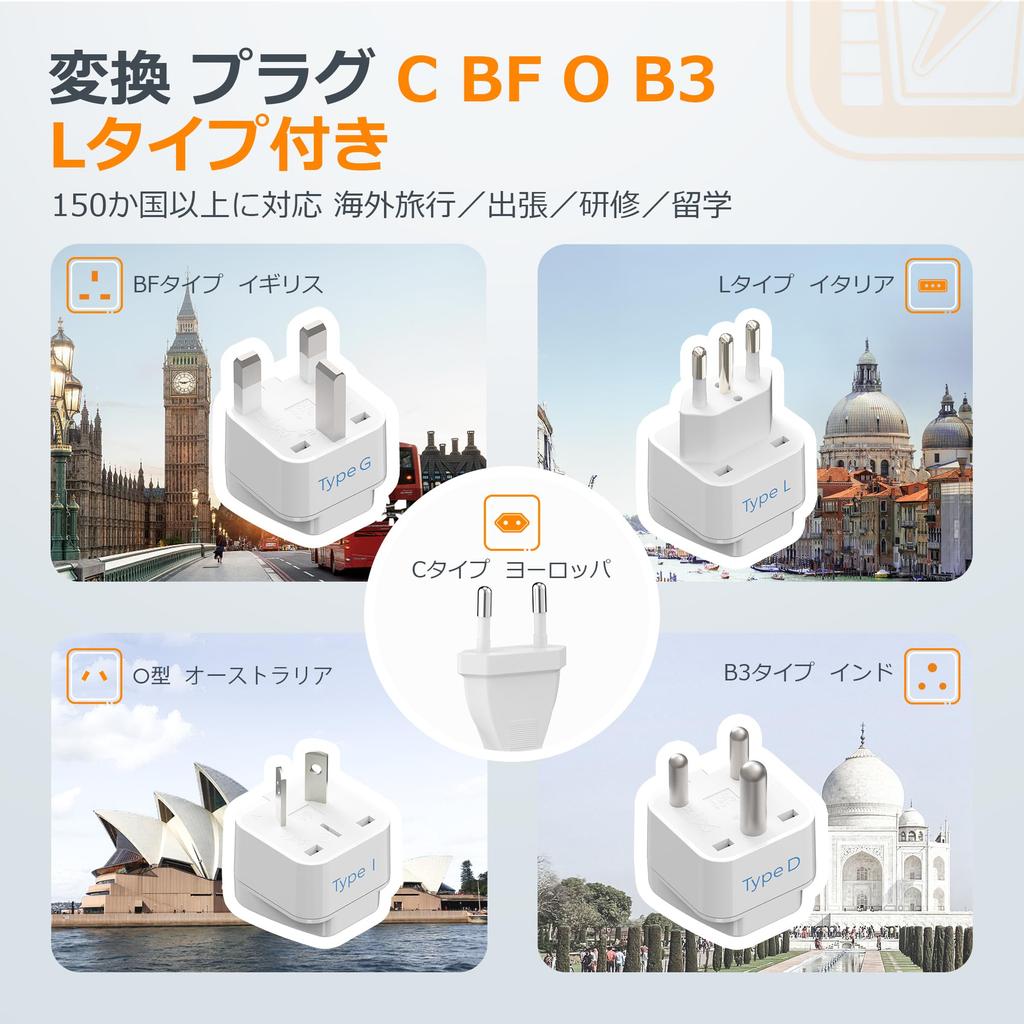 220V to 100V Transformer for International with Type Conversion International Conversion Plug Extension 2 AC and and Convenient for International