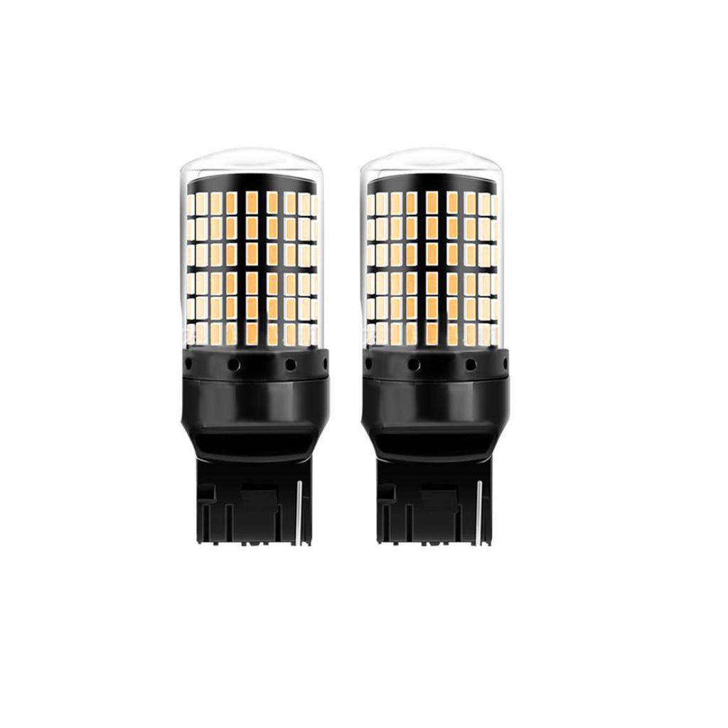 T20 7440/W21W 144SMD LED Bulb – 12V, Yellow/White/Red – High Brightness, Acrylic, Universal Fit for Turn Signals, Brake Lights