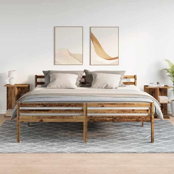 VidaXL Bedside Tables 2 Pcs Old Wood 46.5x29x61 Cm Engineered Wood, Nightstand, Bed Table, End Table, Cabinet 858665