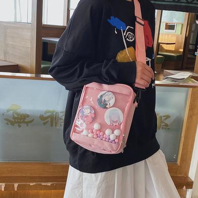 Mini Crossbody Bags for Women Cute PVC Transparent Small Clear Pink Ita Bag Black White Women's Shoulder Purse Handbag