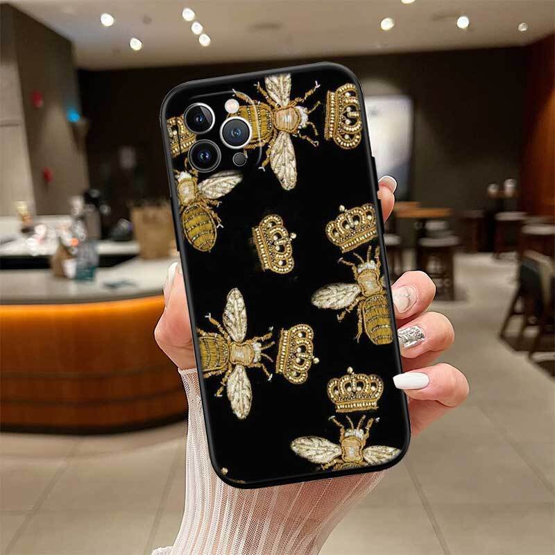 Art Bees Cartoon Phone Case for Redmi Note 12 12S 12C 13 13C 13R 14 14S 14R 14C 11A 13X A3 A3X A4 A5 Pro Max Plus