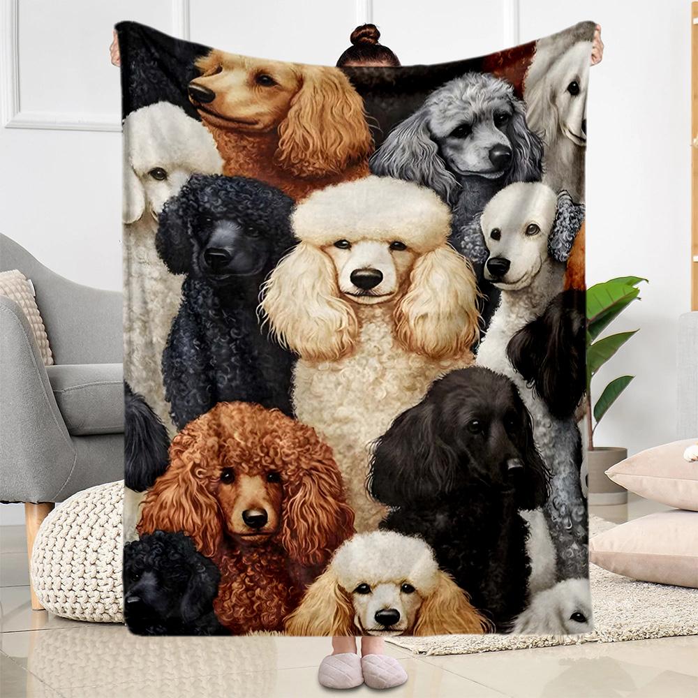 Chihuahua Photo Collage Flannel Blanket,Lightweight,Office Blanket,Sofa Blanket,Comfortable Blanket