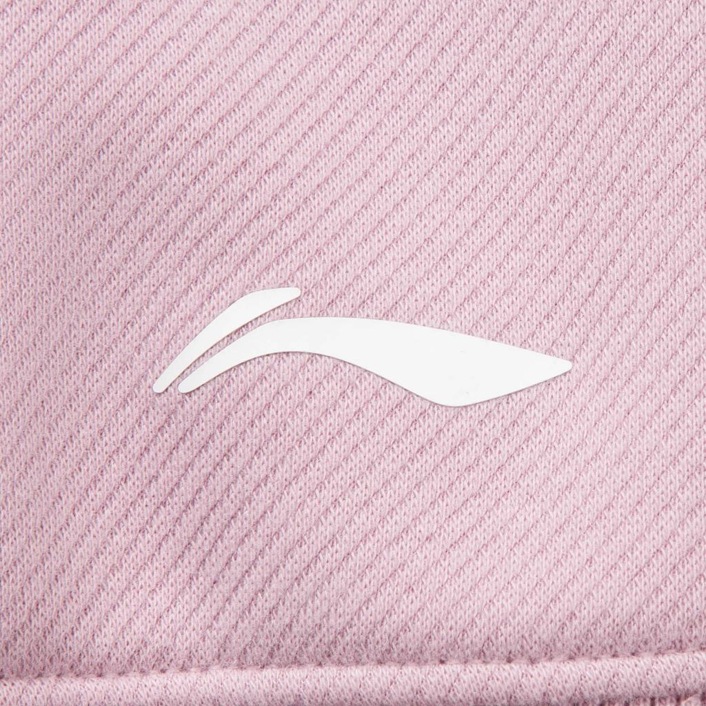 Li Ning Fitness Series Fleece Warm Lock Temperature Dry Long Sleeve Loose Round Neck Sweatshirt Women sweatshirt AWDV948-5