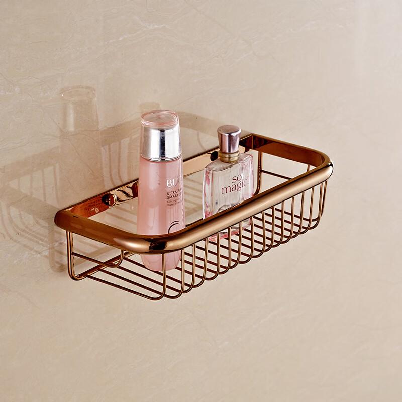 Antique Copper Wall-Mounted Double Bathroom Basket