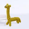Interactive Cotton Rope Dog Toy Rabbit Bear Giraffe Octopus Shape Dog Chew Toy Bite-resistant Pet Squeaky Toy