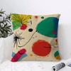 J-Joan M-Miros Art Cushion Cover Breathable Linen Pillow Cover Skin-Friendly Home Decor Pillowcase With Hidden Zipper