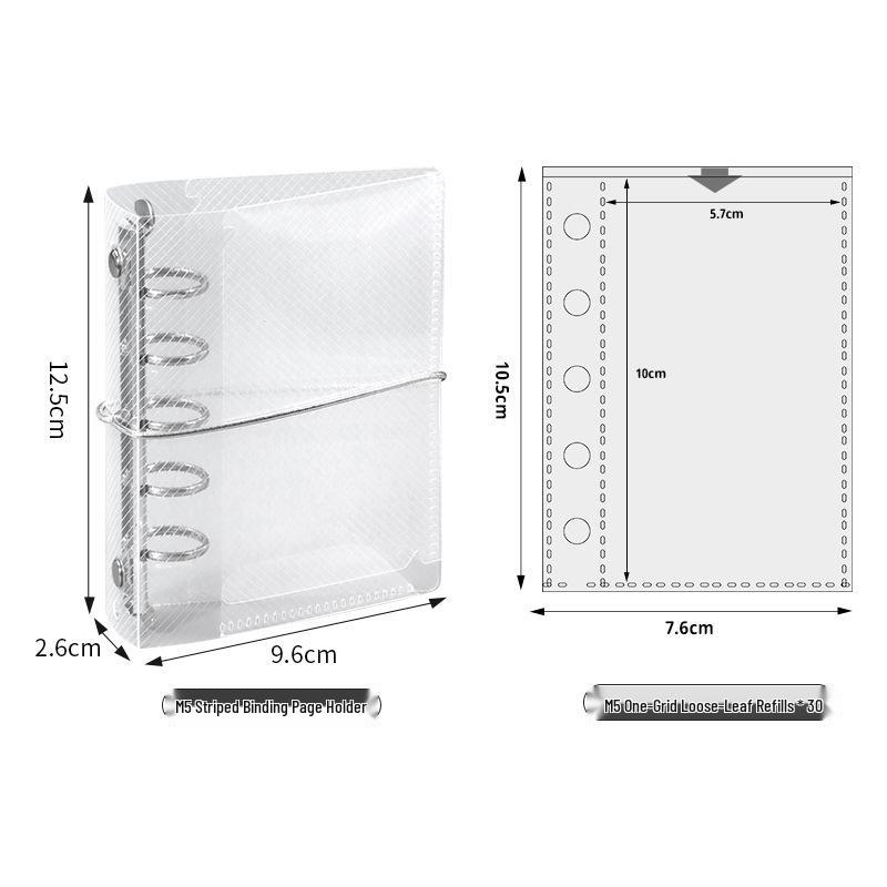 Double-Sided Twill K-Pop Photocard Album with Binding Strap M5 transparent twill loose-leaf binder