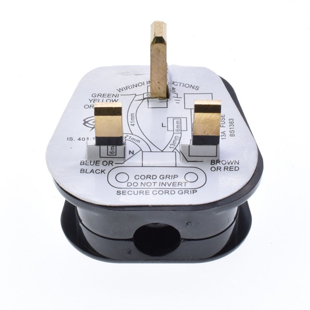 13A With Fuse Assembled 3 Cores Triangle British Standard Wiring Head Converters Adapter Power Plug