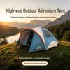 Lightweight Multi-Person Camping Tent with Vestibule - Windproof & Rainproof for Hiking & Outdoor Travel