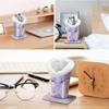 Premium Magnetic Fluffy Eyeglass Stand: Scratch-Proof PU Printed Desktop & Bedside Storage Rack