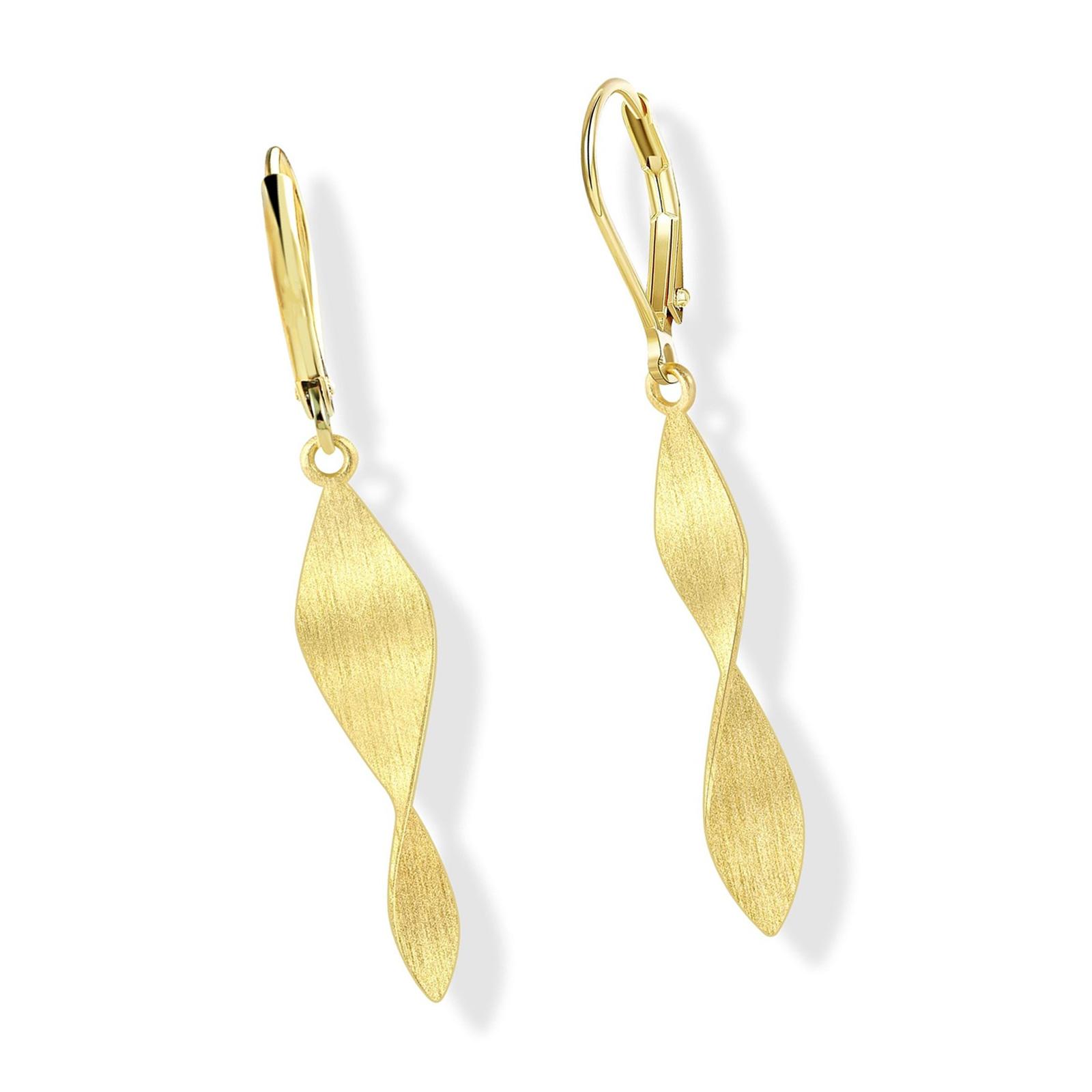 

Twisted Drop Dangle Earrings Waterproof Spirals Leverback Drop Ear Pendants Jewelry for Women Girls Handmade Gifts