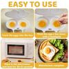 Double Cup Microwave Egg Cooker Non-Stick Steamed Egg Box Modern Egg Steamer  Kitchen Gadgets
