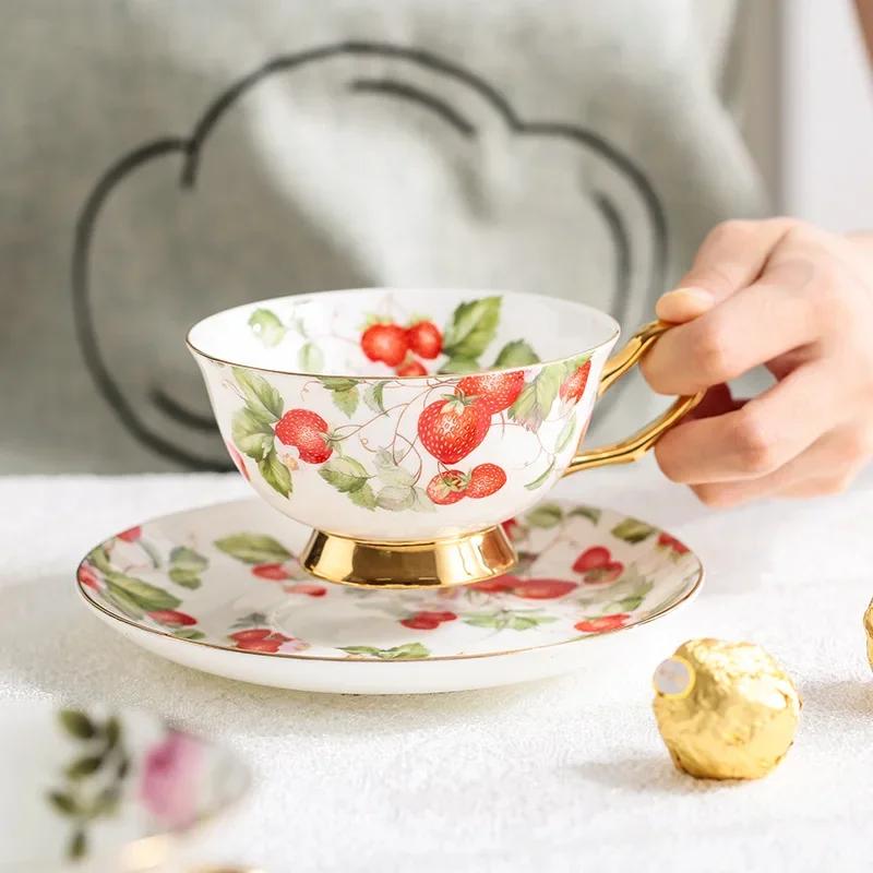 Bone China Coffee Cup Saucer Ceramic Cup Saucer Black Tea Cups Saucer Mug High Bone China Water Cups  Coffee Mug