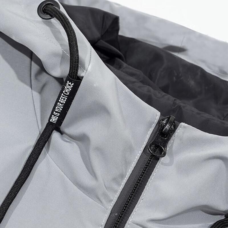 Playboy Men's Hooded Windproof Casual Jacket