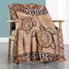 Two Turtles114 Personalized Name Blanket Multi-purpose Customizable Blanket Soft & Cozy Versatile for Sofa Home Decor Seaside Couch for All Occasions