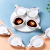 Embossed Cartoon Small Saucer Ceramic Seasoning Dish Korean Calf Dipping Dish Home Creative Cute Sauce Plate Kitchen Tableware