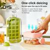 Water Bottle Ice Tray Press-to-Cold 2-in-1 Ice Cube Mold & Kettle Quick Ice Making Portable Bottle Easy Release Silicone Mold Touch-Free Freezer Cup