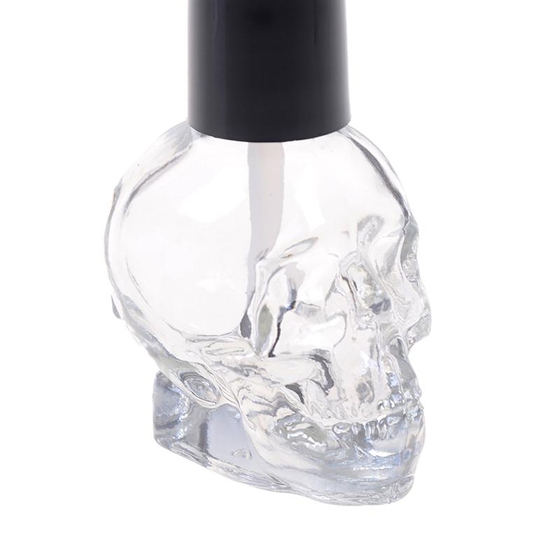10/15 ml prázdna fľaštička na lak na nechty, číre sklo, s kefkou, plniteľná, naparovaná hlava