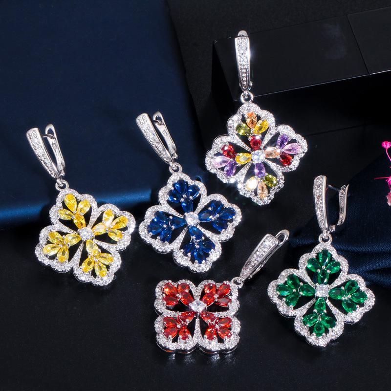 E0311 Multi-Color Optional, Jewelry Creative Women'S Earrings, High-End 3A Zircon Earrings