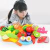 Sale Role Play Educational Gift Baby Toy Pretend Play Food Set Fruits Vegetable Kitchen Playset for Kid's Gift Assembly Game
