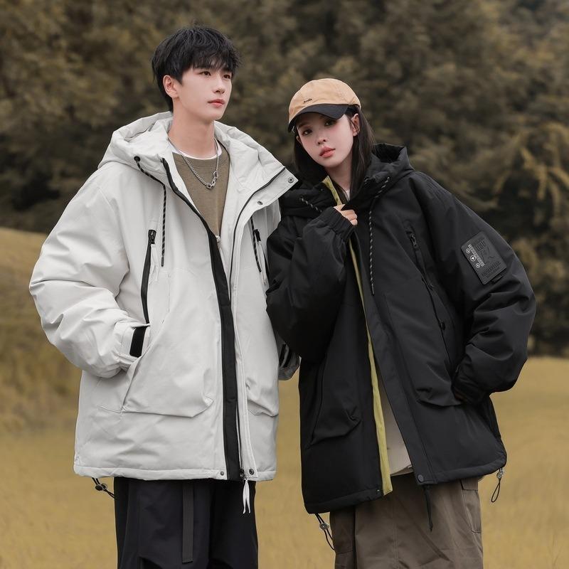 Couple Tooling New Winter White Duck Down Jacket Men and Women Thickened Warm Fashion Trendy Coat