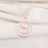 Pink Cat's Eye Pendant, 925 Sterling Silver Pendant Jewelry, Handmade Pendant Gemstone Jewelry For Memorial Day