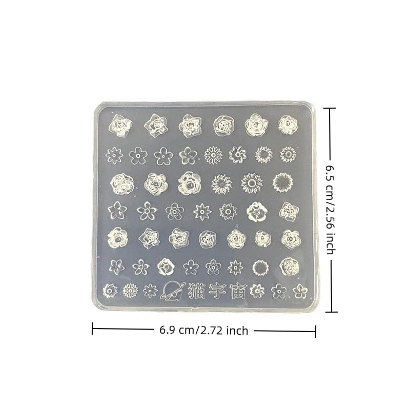 Stampo Mini Fiore 3D in Silicone con Motivi di Rose Antiaderente Facile da Usare Perfetto per Nail Art Fai da Te Scultura Sagoma in Silicone