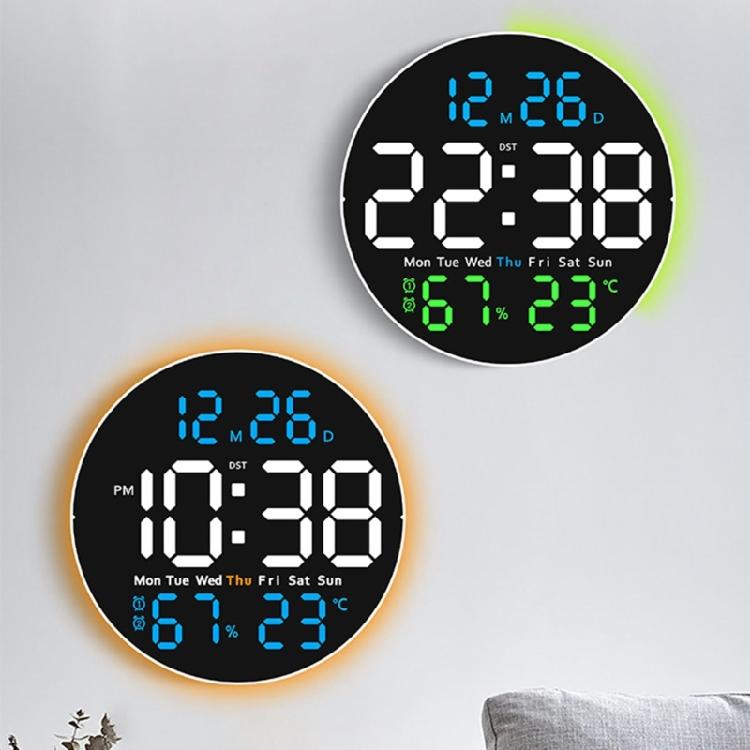 10Inch Digital Wall Clock Remote Controlled 2 Alarms Large LED Display 10 Brightness For Home Office Bedroom Decoration