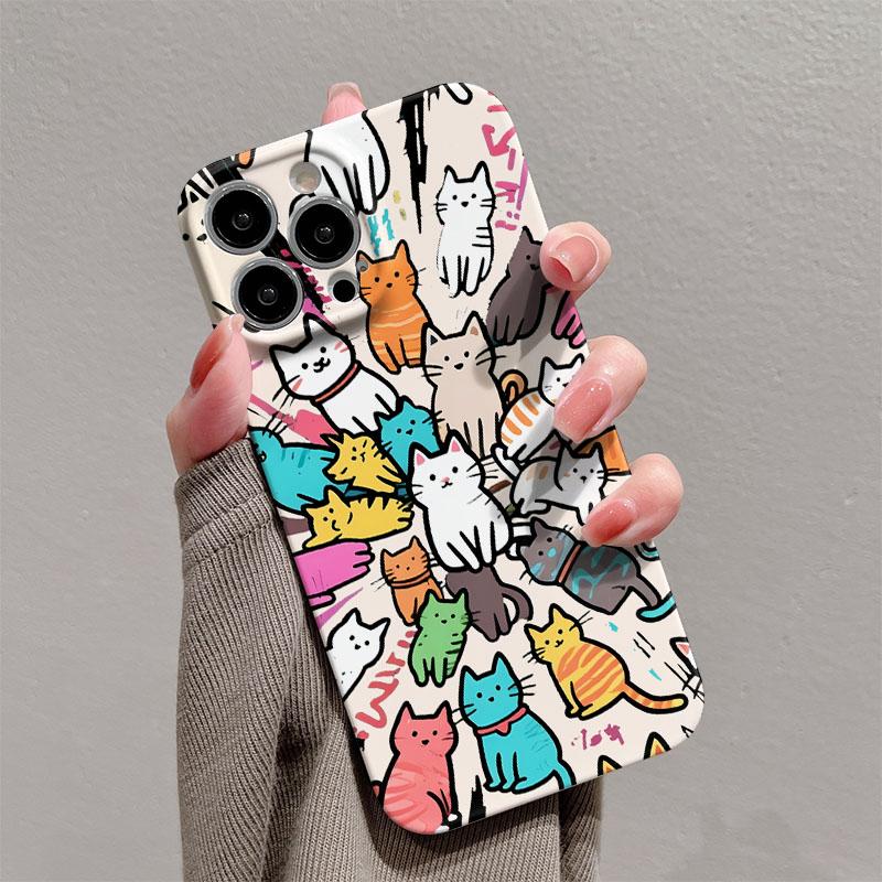 Luxury Clmj Swag Lovely Cat Glossy Film Hard PC Phone Case for Google Pixel 7 7a 8 8a 9 9a Pro XL 5G