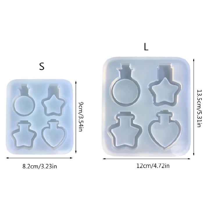 Resin Shaker Mold Quicksand Resin Casting Epoxy Silicone Mold for DIY Keychain