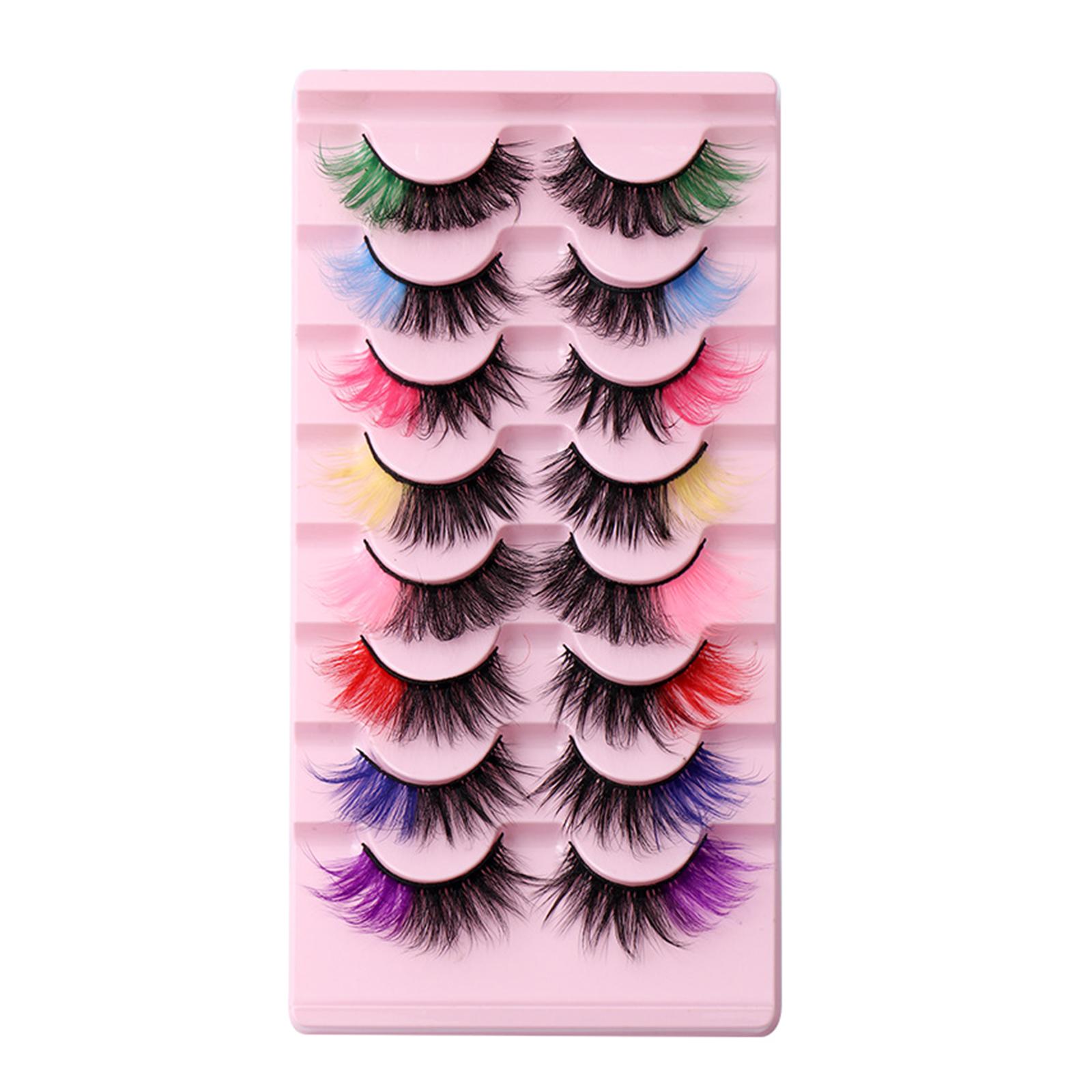 

8 пар цветных накладных ресниц цветные ресницы кошачий глаз натуральные накладные ресницы искусственные норковые ресницы цветные ресницы тонкие