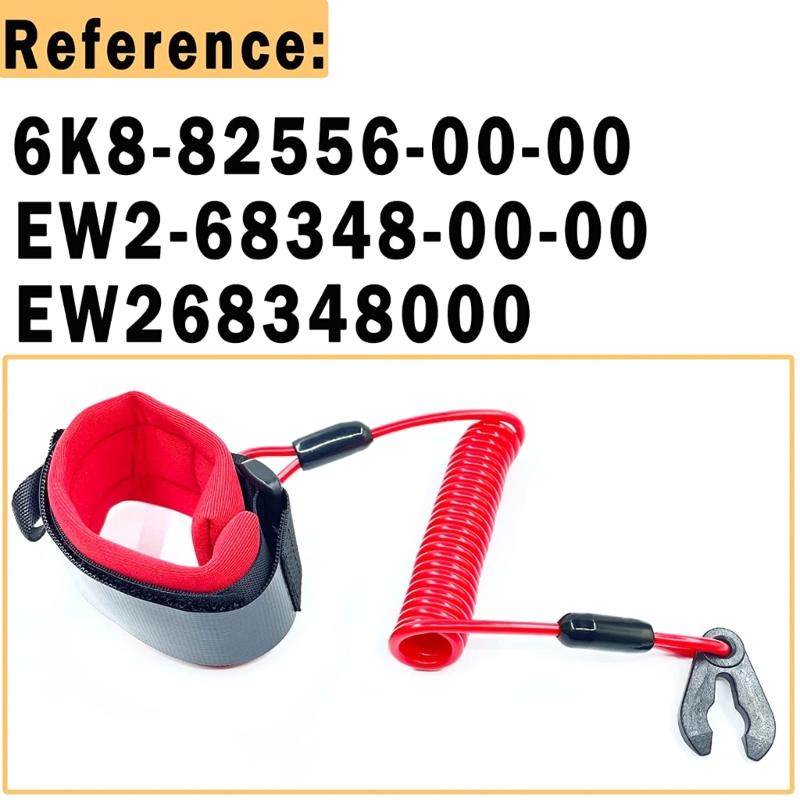 Spínač nouzového zastavení lodního motoru Výměna bezpečnostní šňůry pro přívěsný motor o délce 160 cm/63 palců