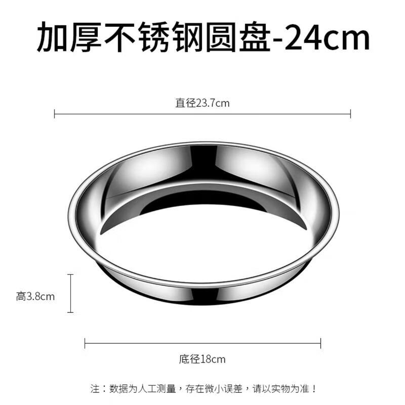 

HANDUNYOU Stainless Steel Round Plate