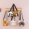 Cartoon Ball Panda Plush Toy Zoo Scenic Souvenir Tiger Crossbody Bag Children Koala