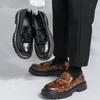 Thick-soled Fringed Loafers Men's Spring and Autumn Men's Leather Shoes British Heightening Trend Small Leather Shoes Overfitting Casual Shoes