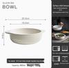White Double-Ear Ceramic Soup Bowl, Large Noodle/Fish Basin, Anti-Scald, High-End Feel for Home Use