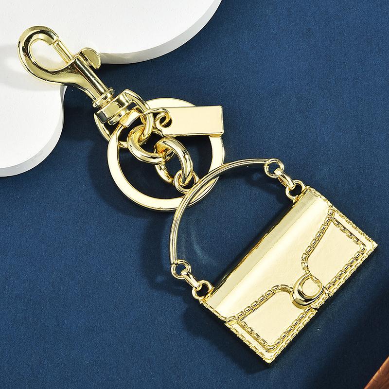 Exquisite Mini Handbag Shape Key Chain Bag Pendant Metal Car Keychain Backpack Decoration Accessories Gifts