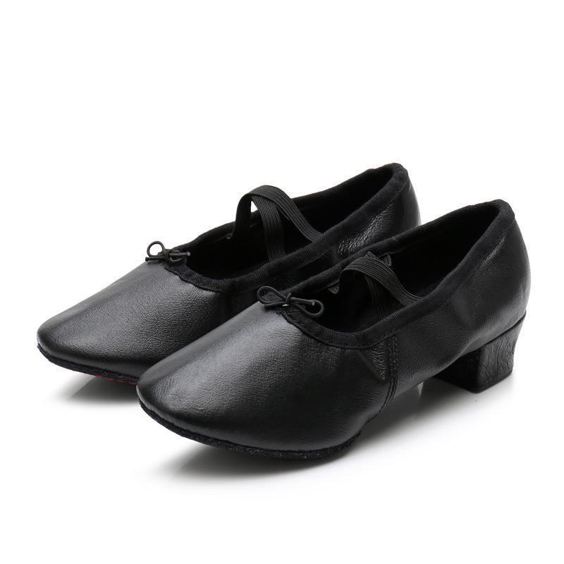 Women s Genuine Leather Heeled Dance Shoes for Yoga, Ethnic, and Indoor Ballet. 36