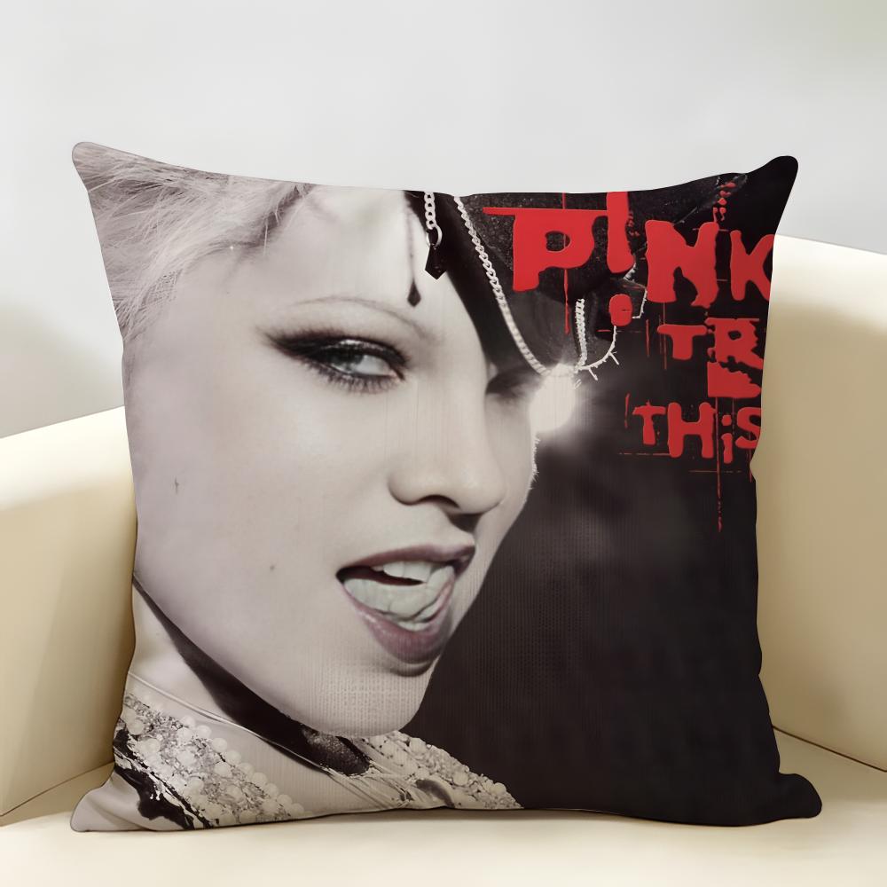 PPInk AAlecia Moore Cushion Cover Natural Linen Organic Fabric DoubleSided Printing Room Sofa Decor Pillow Case