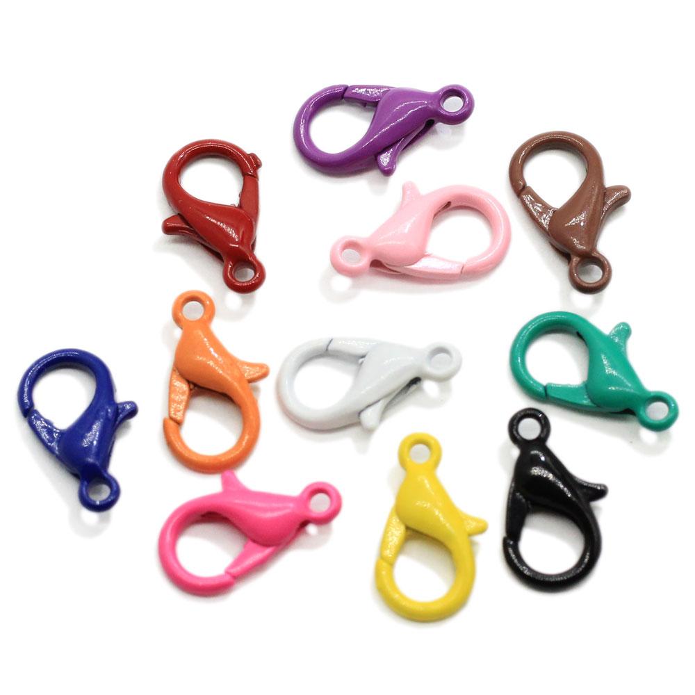 Colorful 12mm Lobster Clip Clasp Hooks Jewelry Findings for Necklace&Bracelet Chain DIY Making