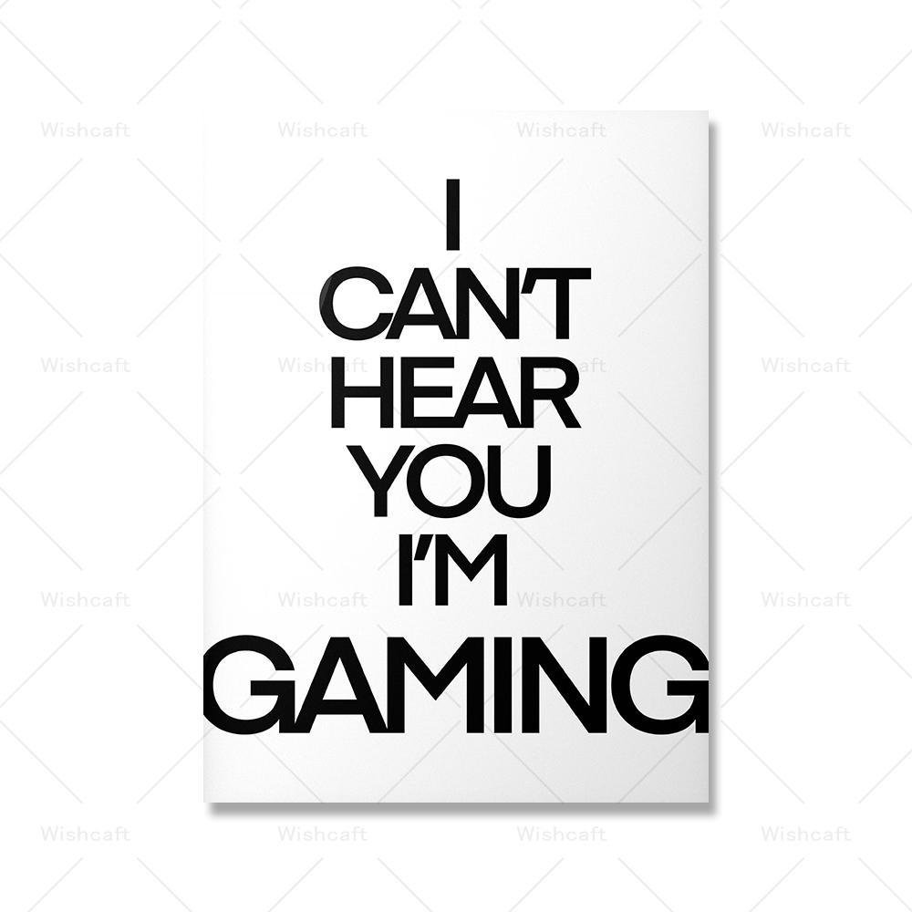 

Скандинавские черно-белые игровые цитаты, холст, постер, украшение для зоны, настенное искусство, декор для детской комнаты для мальчиков, каваи, домашние постеры 21x30cm No Framed