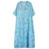 DIMANAF 2024 Plus Size Summer Women Beach Dress Basic Floral Print Loose Style Vintage Long Holiday Dresses
