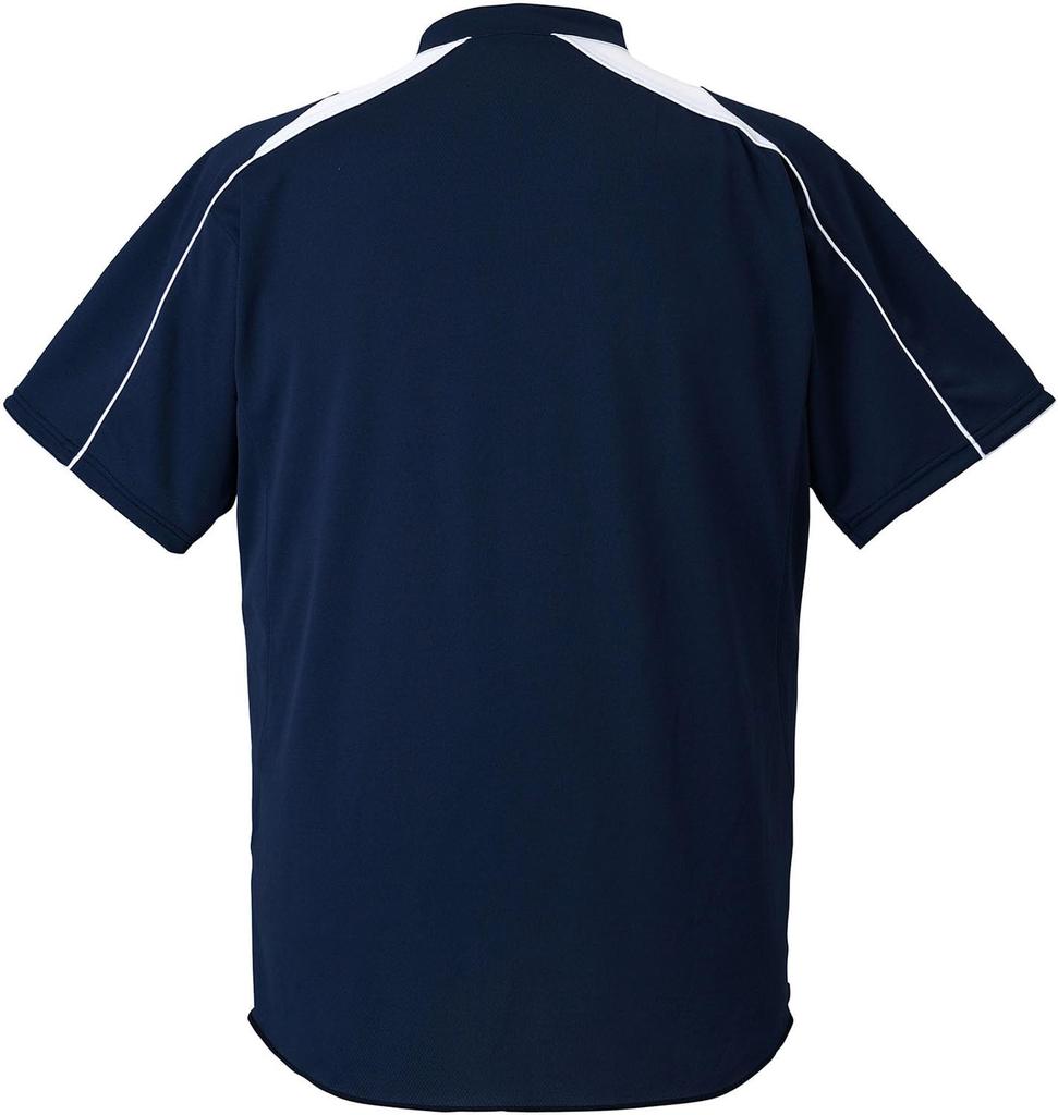Descente Baseball Shirt Navy x White XO Men's DB110B, (DNSW)