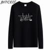 BITCED Men's Spring and Autumn Slim Trend Long-sleeved T-shirt Versatile O-neck Bottoming Shirt